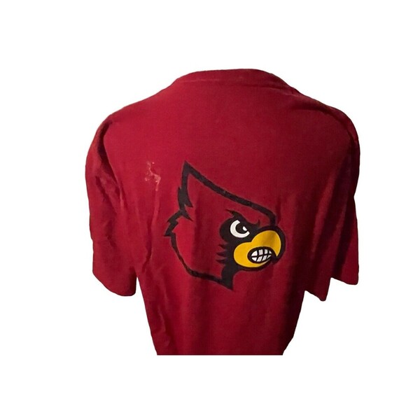 Louisville Adidas Shirt Mens XL Short Sleeve Basketball Pullover Red - Picture 12 of 15